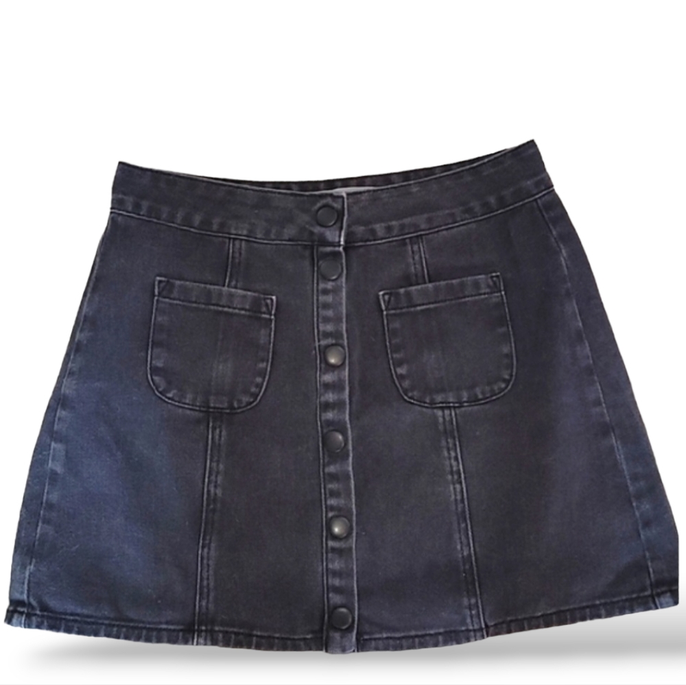 Brandy Melville Button Up Denim Skirt
